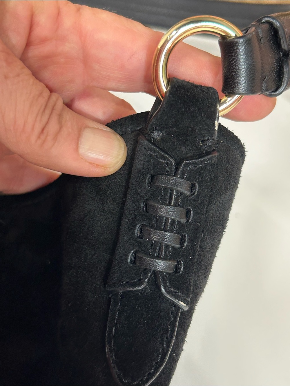 NWOT Ralph Lauren Indian Cove black suede hobo - Picture 16 of 16